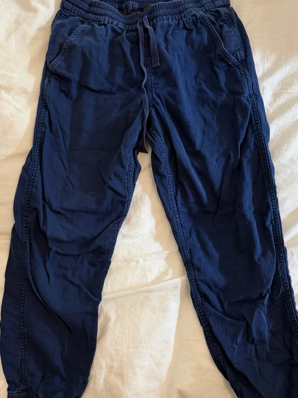 J. Crew Navy Drawstring Ankle Pants